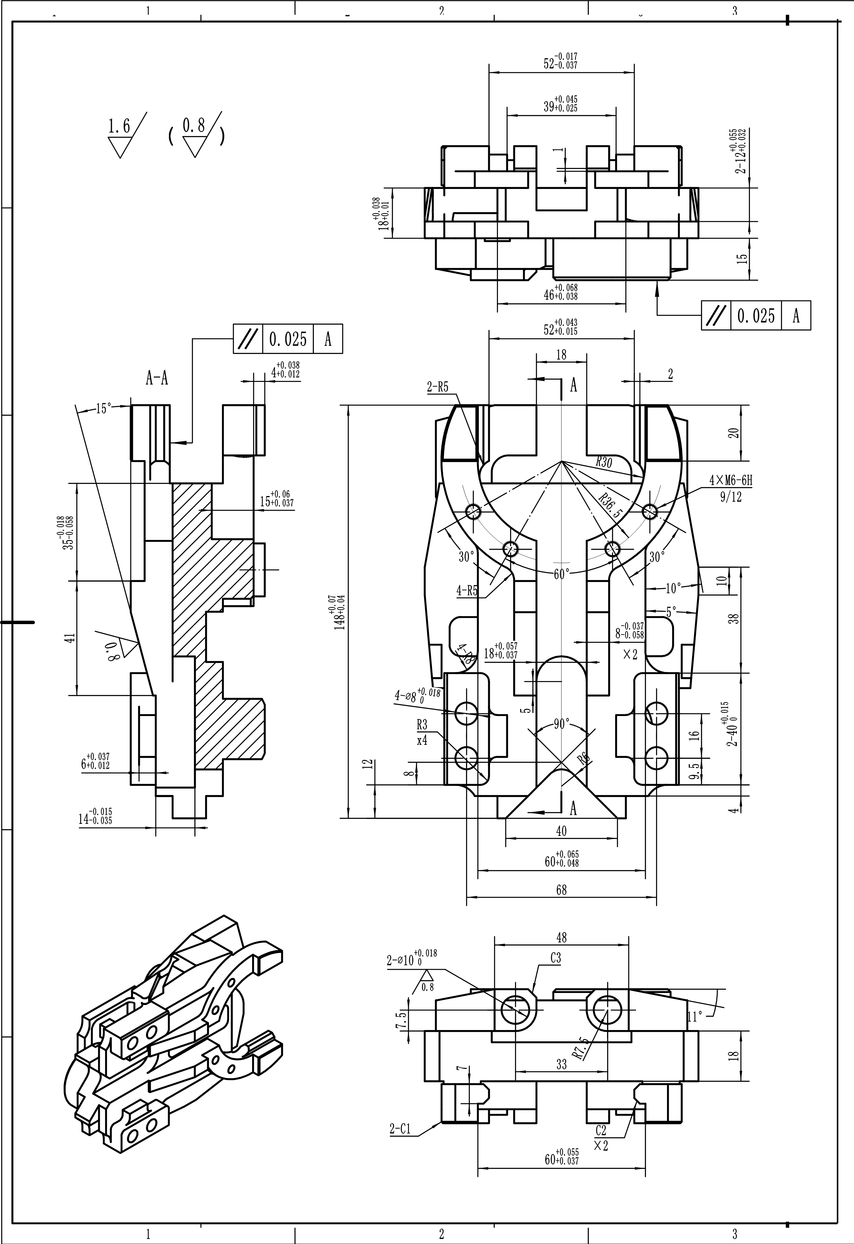 2018佛山市中等职业学校技能大赛数控铣加工技术样题A_0002.png